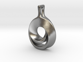 Möbius pendant in Natural Silver: Extra Small