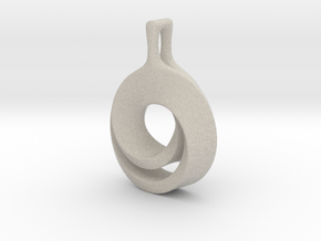Möbius pendant in Natural Sandstone: Extra Small