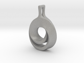 Möbius pendant in Aluminum: Extra Small