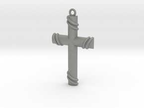 cross pendant in Gray PA12