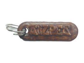 AIZPEA Personalized keychain embossed letters in White Natural Versatile Plastic
