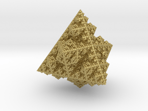 Sierpinski Tetrahedron (8.48 x 8.49 x 9 cm) in Natural Brass