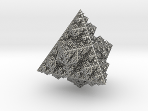 Sierpinski Tetrahedron (8.48 x 8.49 x 9 cm) in Natural Silver