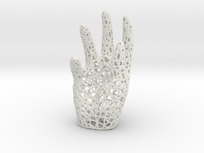 Hand_thick2mm in White Natural Versatile Plastic