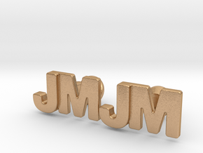 Monogram Cufflinks JM in Natural Bronze