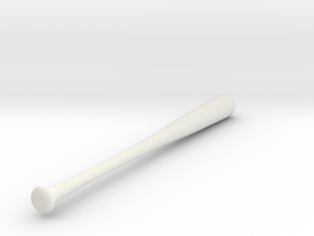 1/3 Scale Baseball Bat in White Natural Versatile Plastic