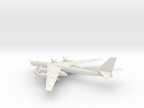 Tupolev Tu-95MS Bear-H in White Natural Versatile Plastic: 6mm