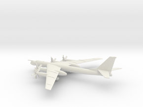 Tupolev Tu-95MS Bear-H in White Natural Versatile Plastic: 1:350