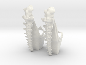 Spinal Platforms in White Natural Versatile Plastic: Small