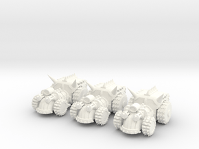 6mm - Junk Yard Gatling Hog in White Processed Versatile Plastic