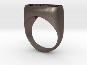 Hammer and Sickle Signet Ring in Polished Bronzed-Silver Steel: 6.25 / 52.125