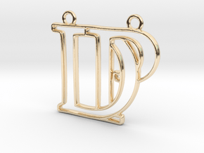 D&P monogram in 14k Gold Plated Brass