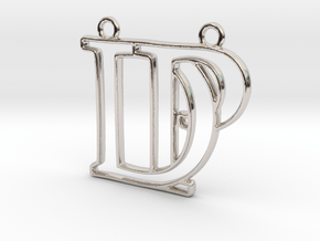 D&P monogram in Rhodium Plated Brass