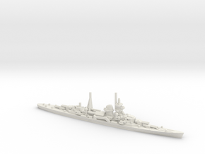 German Admiral Hipper-class Cruiser in White Natural Versatile Plastic