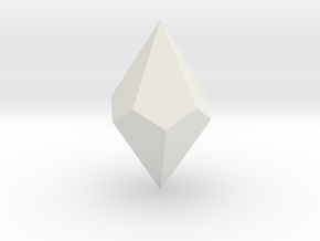 Pentagonal Trapezohedron in White Natural Versatile Plastic