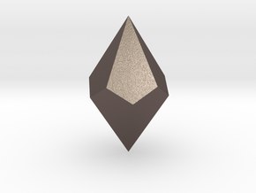Pentagonal Trapezohedron in Polished Bronzed-Silver Steel