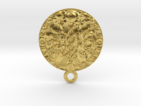 Gemini-Medaillon in Polished Brass
