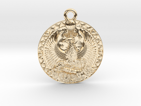 Scorpio-Zodiac Medaillon in 14k Gold Plated Brass