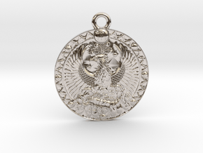 Scorpio-Zodiac Medaillon in Rhodium Plated Brass