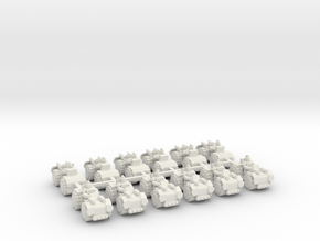 6mm - Junk Punk Quads x 12 in White Premium Versatile Plastic