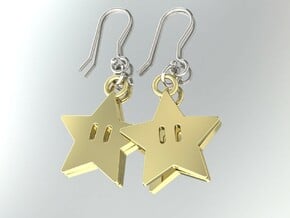 Super Mario Star (2 parts) in 14K Yellow Gold
