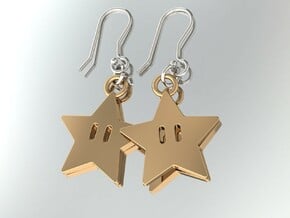 Super Mario Star (2 parts) in Polished Bronze