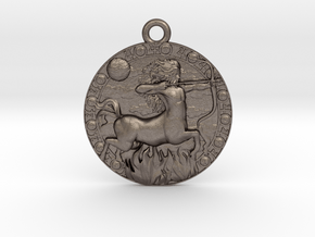 Sagittarius-Medaillon in Polished Bronzed-Silver Steel