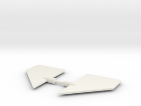 Battle Cruiser Auxiliary Wings in White Natural Versatile Plastic