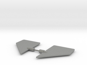 Battle Cruiser Auxiliary Wings in Gray PA12: Medium