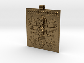 Etruscan Bee Goddess Pendant in Natural Bronze