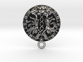 Gemini-Medaillon in Antique Silver