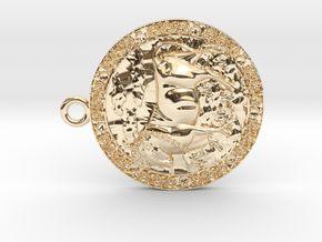 Taurus-Medaillon in 14k Gold Plated Brass