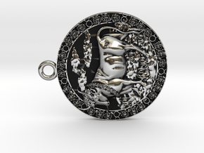 Taurus-Medaillon in Antique Silver