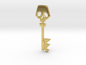 Borderlands Cosplay Golden Key in Polished Brass: Extra Small