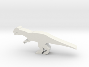 Dinosaur Island Meeple Dilophosaurus in White Natural Versatile Plastic