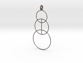 Snowman Pendant in Polished Bronzed-Silver Steel