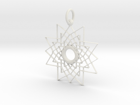 Superstar Pendant - Keychain in White Natural Versatile Plastic