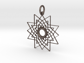 Superstar Pendant - Keychain in Polished Bronzed-Silver Steel