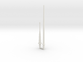 Mauler Antenna Set (Long and Short) in White Natural Versatile Plastic