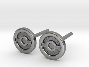 Pokeball Earrings - Full in Antique Silver: Extra Small