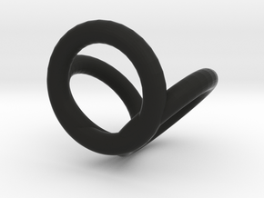 Scarf buckle triple ring with diameter 20mm  in Black Premium Versatile Plastic