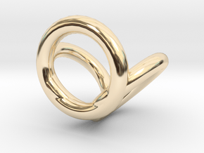 Scarf buckle triple ring with diameter 20mm  in 14k Gold Plated Brass