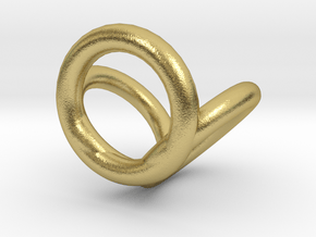 Scarf buckle triple ring with diameter 20mm  in Natural Brass