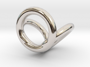 Scarf buckle triple ring with diameter 20mm  in Platinum