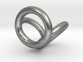 Scarf buckle triple ring with diameter 20mm  in Natural Silver