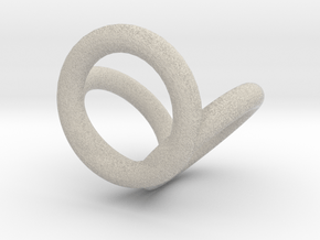 Scarf buckle triple ring with diameter 20mm  in Natural Sandstone