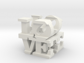 love/life - extralarge (25cm) in White Natural Versatile Plastic