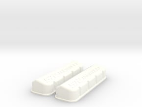 1/8 BBC 572 Logo Valve Covers in White Processed Versatile Plastic