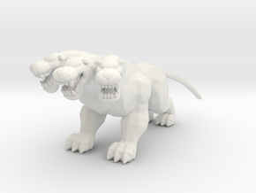 Hercules Cerberus guardian DnD miniature games rpg in White Natural Versatile Plastic