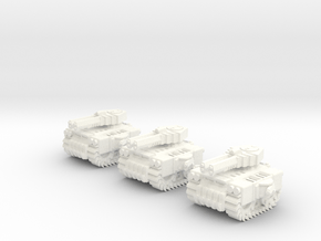 6mm - Spike All Terrain Tracked Tank in White Processed Versatile Plastic